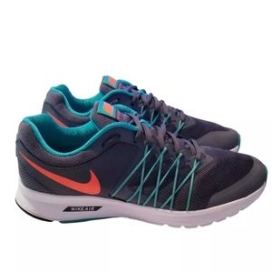 Nike Air Relentless 6 Men Dark Grey/Orange/teal 843836-002 Shoes/Sneakers Sz 9.5